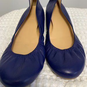 J.Crew Royal Blue Cece Ballet Flat" in Genuine Italian Leather